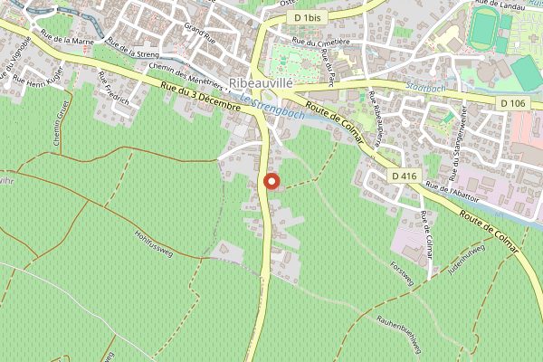Map showing Domaine Bott Freres in Alsace