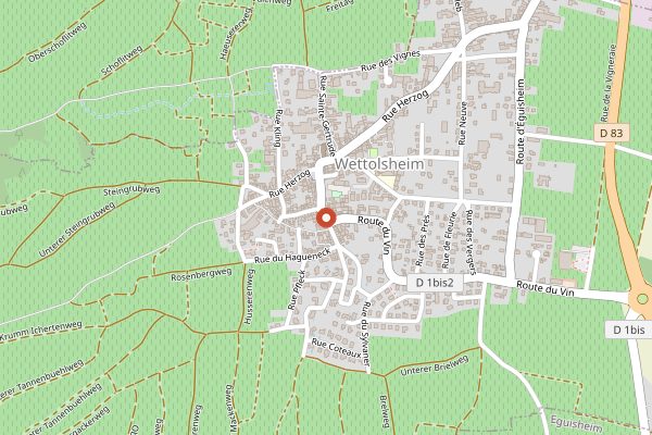 Map showing Domaine Albert Mann in Alsace