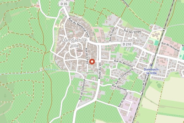 Map showing Domaine Beck-Hartweg in Alsace