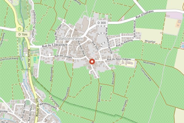 Map showing Domaine Bott-Geyl in Alsace
