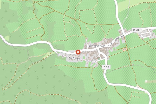 Map showing Domaine Hubert Metz in Alsace