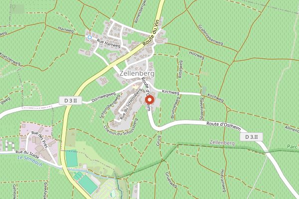 Map showing Domaine Jean Becker in Alsace