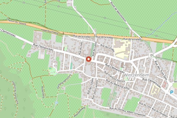 Map showing Domaine Josmeyer in Alsace
