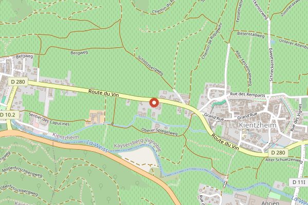 Map showing Domaine Martin Schaetzel - Kirrenbourg in Alsace
