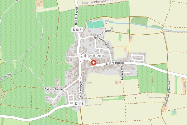 Map showing Domaine Melanie Pfister in Alsace