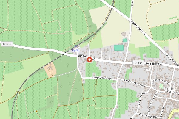 Map showing Domaine Ostertag in Alsace