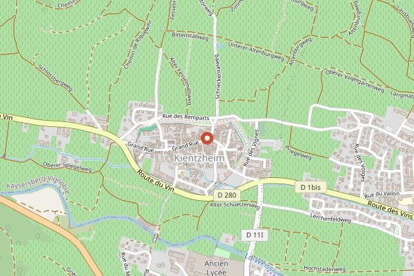 Map showing Domaine Paul Blanck et Fils in Alsace