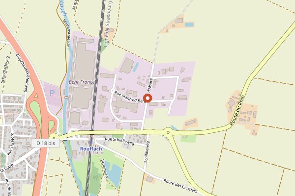 Map showing Domaine Mure - Clos Saint-Landelin in Alsace