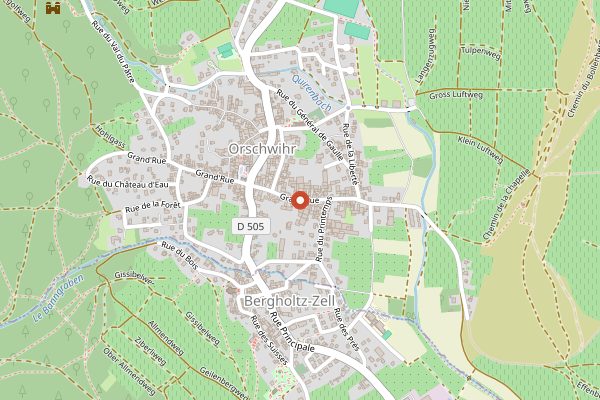 Map showing Domaine Valentin Zusslin in Alsace
