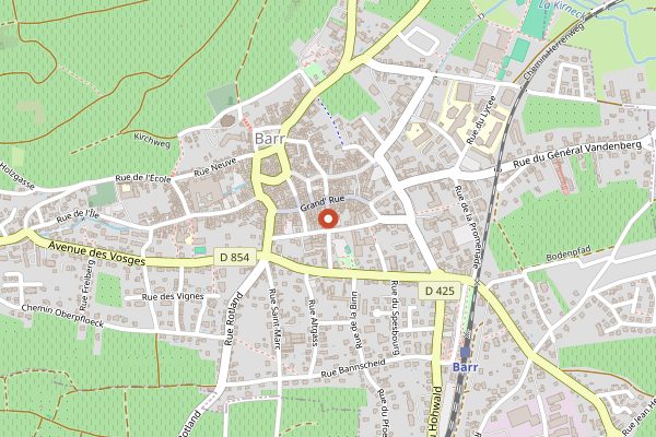 Map showing Domaine Vincent Stoeffler in Alsace