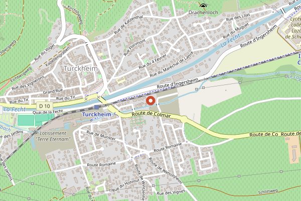 Map showing Domaine Zind-Humbrecht in Alsace