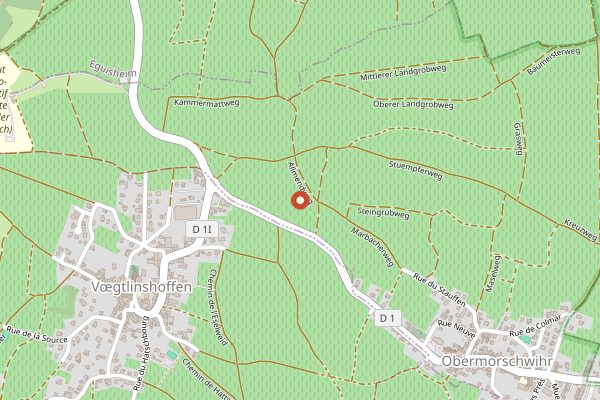 Map showing Leon Beyer in Alsace