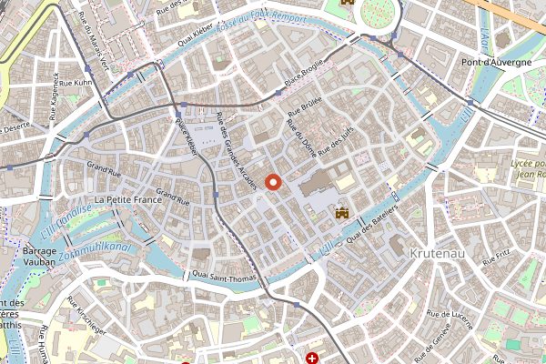 Map showing Wolfberger Tasting Room Strasbourg in Alsace