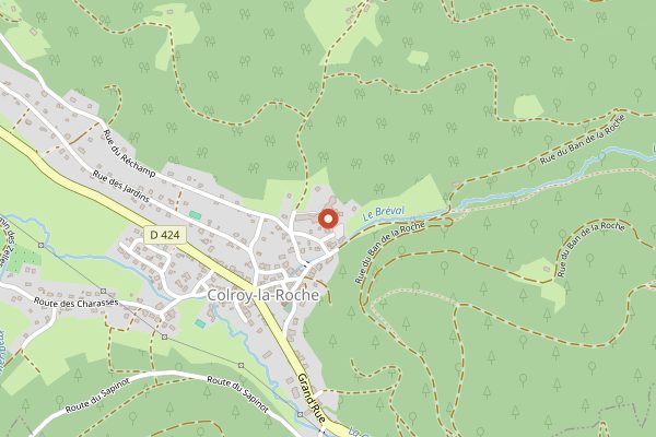 Map showing Hostellerie La Cheneaudiere in Alsace