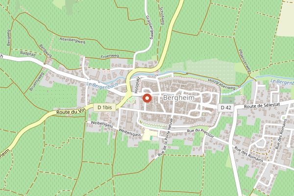 Map showing Hotel La Cour du Bailli Suites and Spa in Alsace