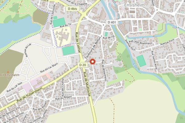 Map showing Domaine du Moulin Hotel and Spa in Alsace
