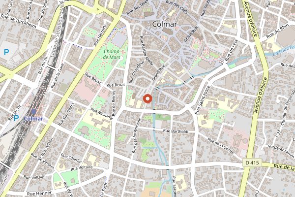 Map showing Hotel Le Marechal in Alsace