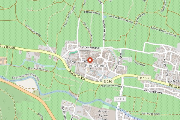 Map showing Musee du Vignoble et des Vins d'Alsace in Alsace