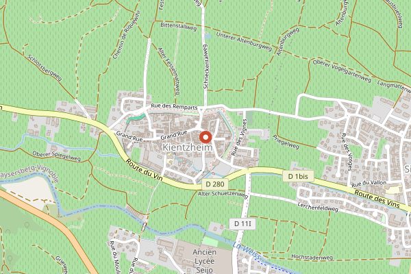 Map showing Hostellerie Schwendi in Alsace