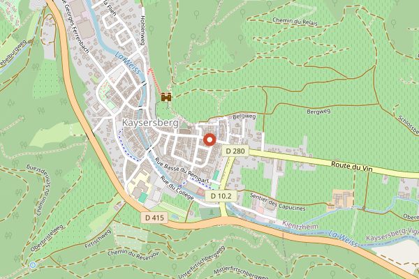 Map showing La Table d'Olivier Nasti in Alsace