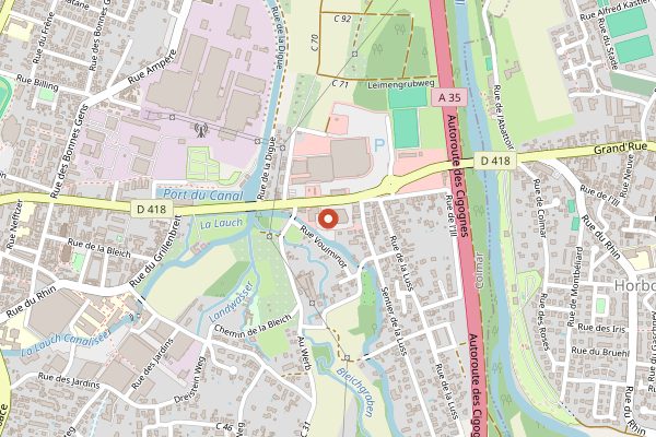 Map showing Theatre du Vin Colmar in Alsace