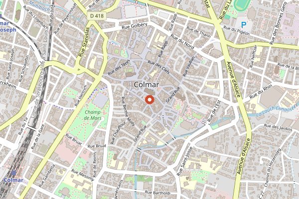 Map showing Vinum Colmar in Alsace