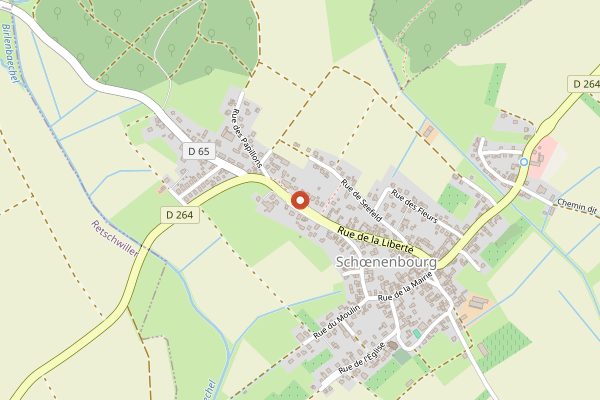Map showing Alsace Verte Montgolfieres in Alsace