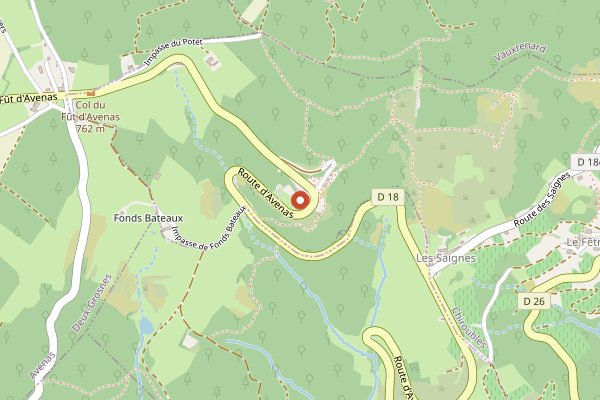 Map showing Domaine des Rabioux in Beaujolais
