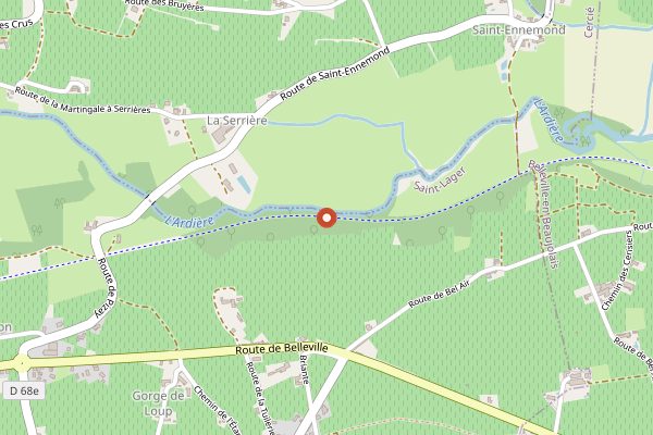 Map showing Domaine des Sables d'Or in Beaujolais