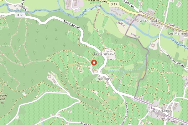 Map showing Domaine du Granit in Beaujolais