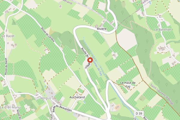 Map showing Domaine du Vissoux in Beaujolais