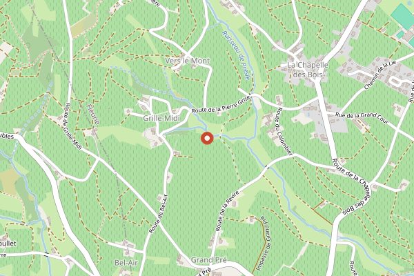Map showing Caveau du Cru Morgon Wine Bar in Beaujolais