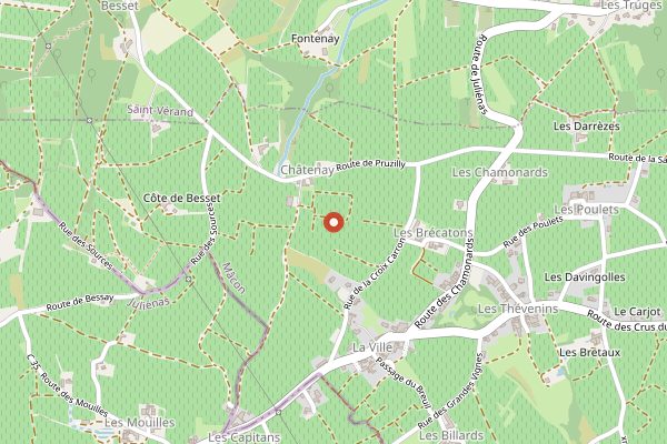 Map showing Chateau de Julienas Tasting Bar in Beaujolais