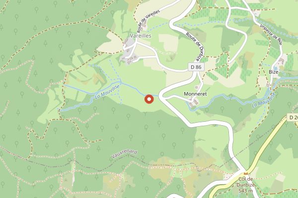 Map showing Ateliers Oenologiques au Domaine Christophe Savoye in Beaujolais