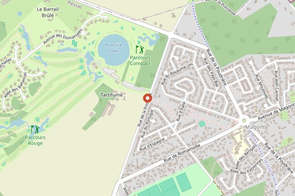 Map showing La Ferme de Tartifume in Bordeaux