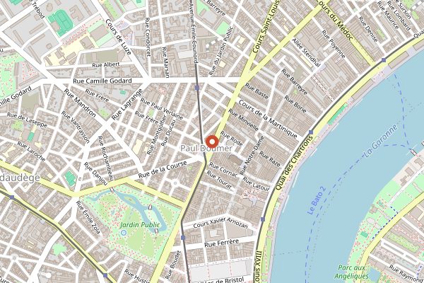 Map showing Fromagerie Beillevaire, Les Chartrons in Bordeaux