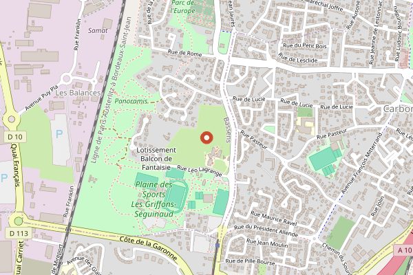 Map showing Chateau Clinet in Bordeaux