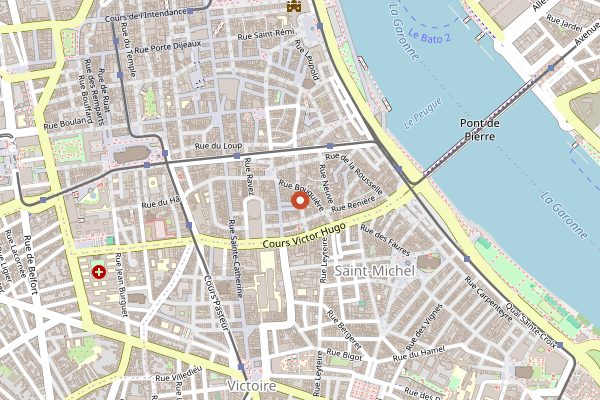 Map showing Bar a Vins du Cafe du Musee in Bordeaux