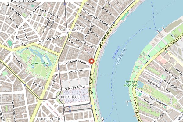 Map showing Bodega Bar a Vins in Bordeaux