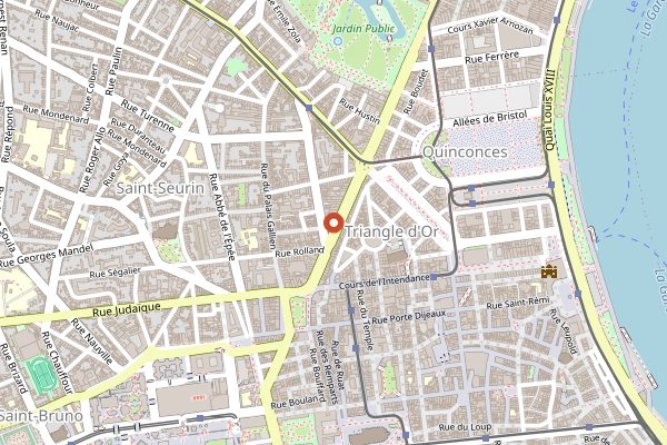 Map showing Latitude 20 Bar a Vins in Bordeaux