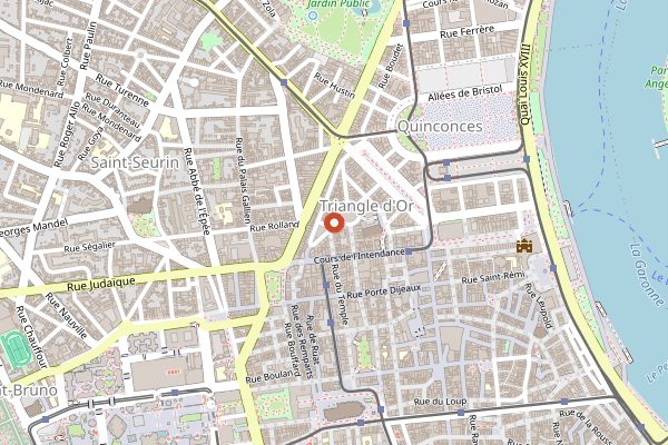 Map showing Le Chapon Fin Bar a Vins in Bordeaux