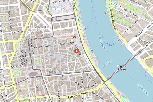 Map showing L'Oiseau Vins in Bordeaux