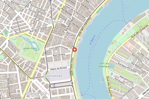 Map showing Bordeaux Tasting in Bordeaux