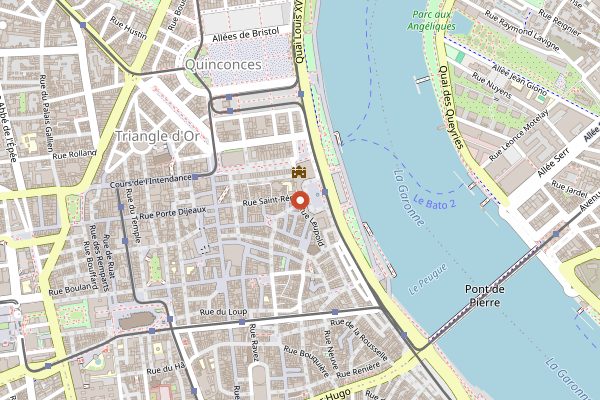 Map showing Restaurant Gabriel in Bordeaux
