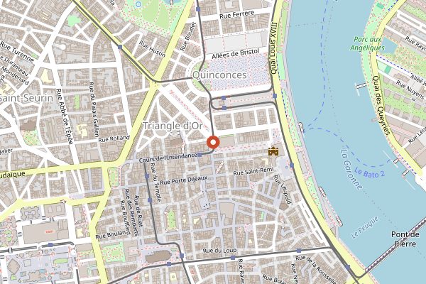 Map showing Le Pressoir d'Argent - Gordon Ramsay in Bordeaux