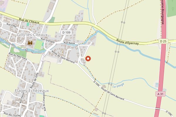 Map showing Fromagerie Delin in Burgundy