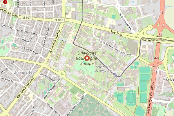 Map showing Maison Lejay Lagoute in Burgundy