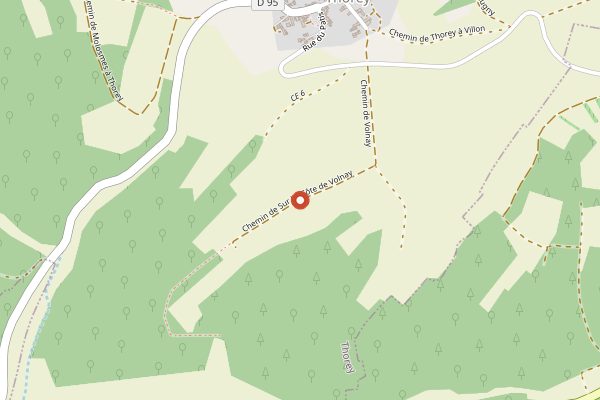Map showing Domaine de Montille in Burgundy