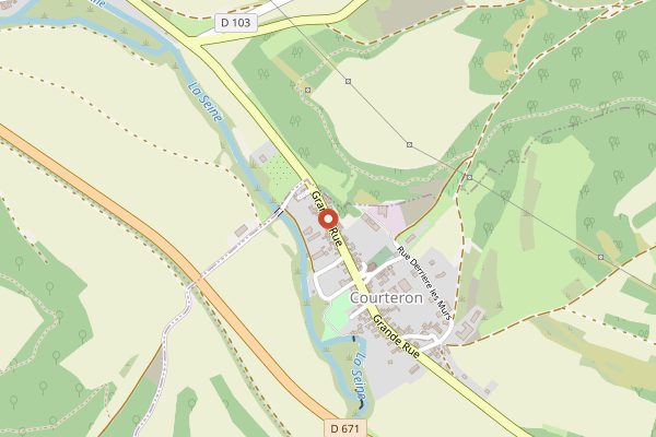 Map showing Champagne Fleury in Champagne