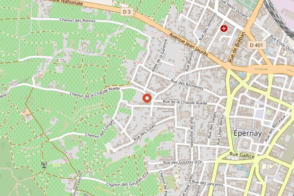 Map showing Champagne Leclerc Briant in Champagne
